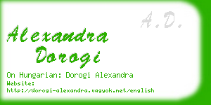 alexandra dorogi business card